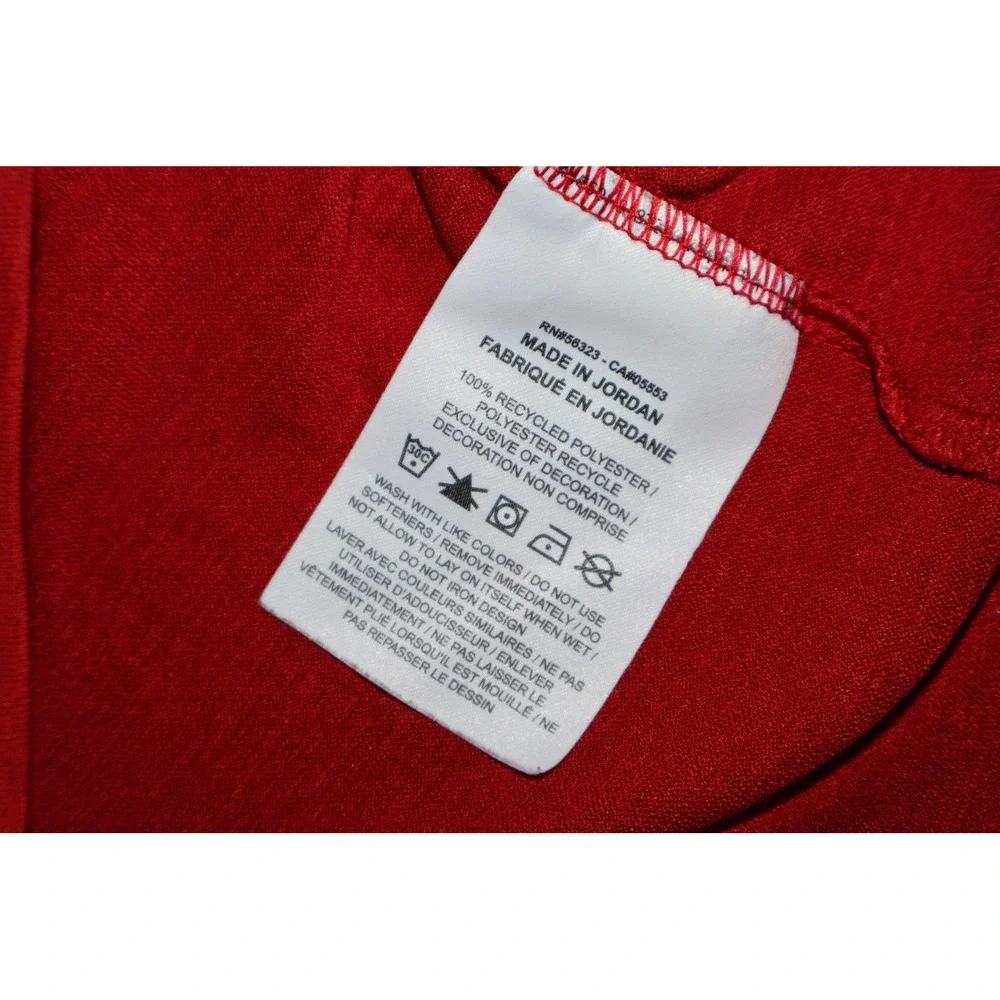 Nike Dri-FIT Gym Workout Shirt Mens Medium Red Short Sleeve Graphic Training Tee